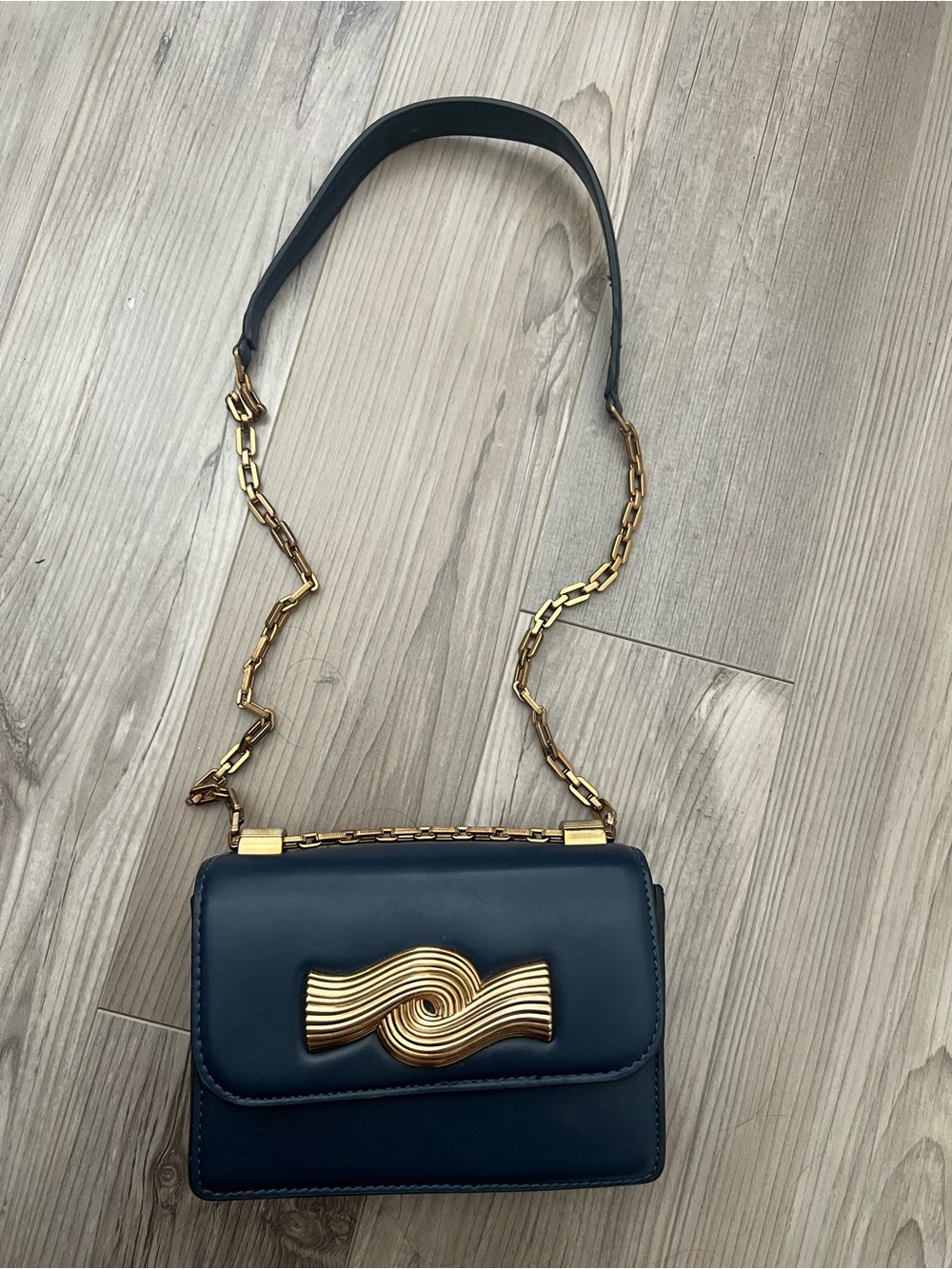 Zara blue sling bag NEW with dust bag